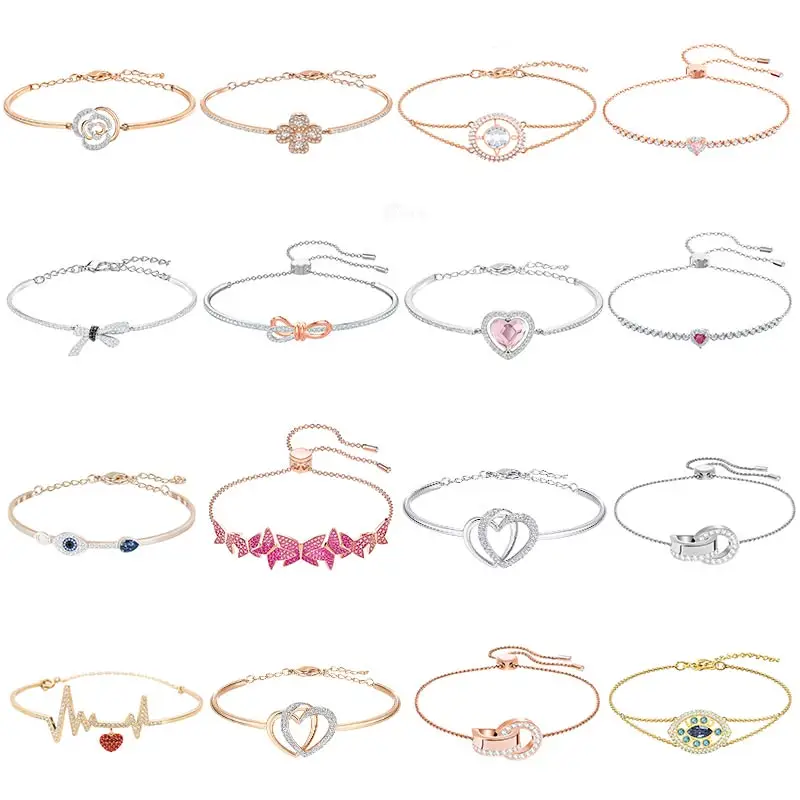 

High Quality SWA Bracelet Fashion Elegant Austrian Brand Crystal Bracelet with Original Logo Woman Bracelet Jewelry Gift