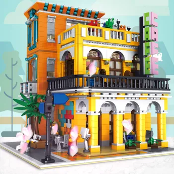 

2524pcs Designer Expert City Street View European Style Bookstore Model Building Blocks Bricks Kits Compatible Lepining 10270