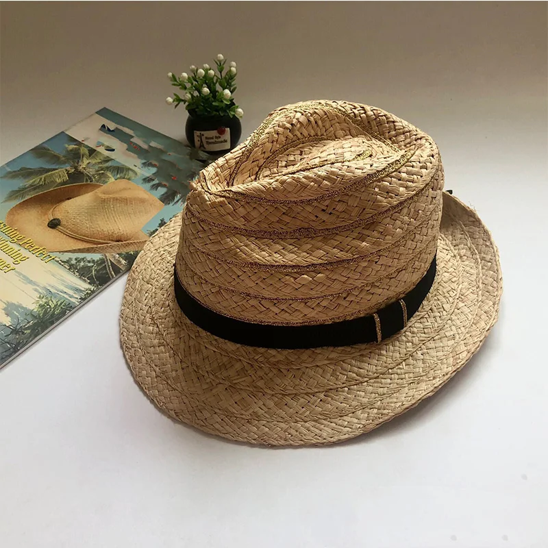 Summer Hat Unisex Topper Hat Men Golden 