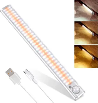 

Wireless LED Under Cabinet Light 160 leds USB Motion Sensor Lights for Wardrobe Cupboard Closet Kitchen Lighting Led Night Light