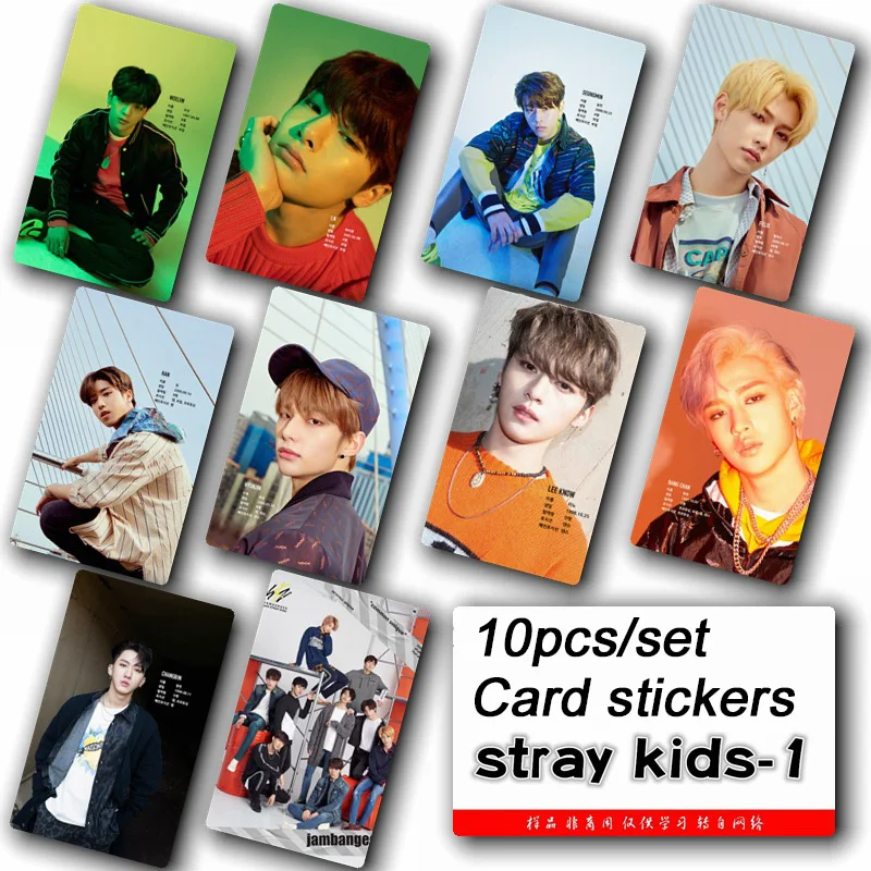 10 шт./компл. Stray kids KPOP фото карты наклейки альбом липкий adshesive kpop страй дети lomo