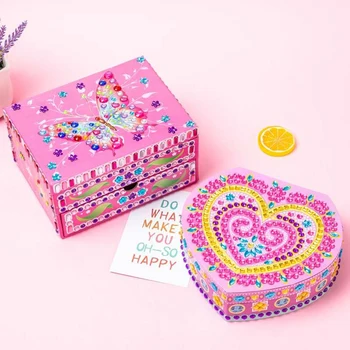 

5D DIY diamond painting girl super mirror cosmetic case mirror diamond embroidery cross stitch kit JQ