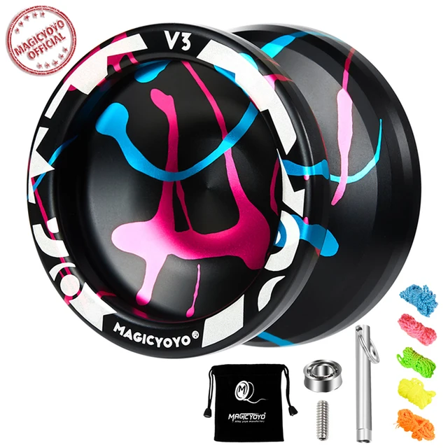 MAGICYOYO V3 Professional YoYo Metal Responsive Yo Yo for Kids Beginner Replacement Unresponsive Yoyo Bearing for Advanced Toys 1