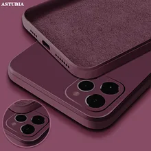 Official Square Liquid Silicone Case For iPhone 11 13 12 Pro Max Mini Full Protector Case For iPhone XS MAX XR X 7 8 PLUS Cover
