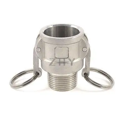 

Silver Tone 7/8" PT Male Thread to 1.5" Slip Model B Camlock Coupling