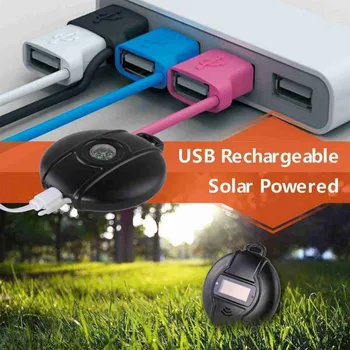 

KKWL Outdoor Portable Ultrasonic Pest Repellers Solar Powered Micro USB Powered Mosquito Repellent Garden Lawn