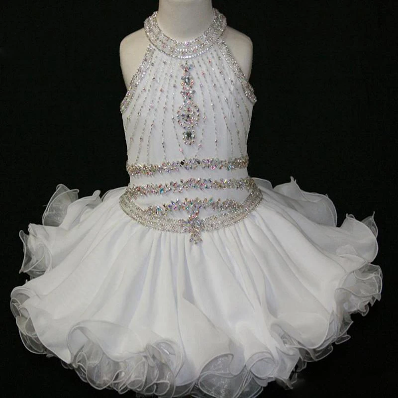 Elegant White Cupcake Toddler Pageant 