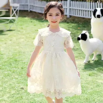 

Girls' lace dress Little girl Princess Dress Size 110-160cm 2020 Summer New Arrival Children Dresses Hot Style