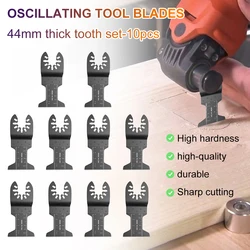 Hojas de sierra oscilante, herramienta múltiple de liberación rápida, accesorios para cortar madera y Metal, 10 piezas