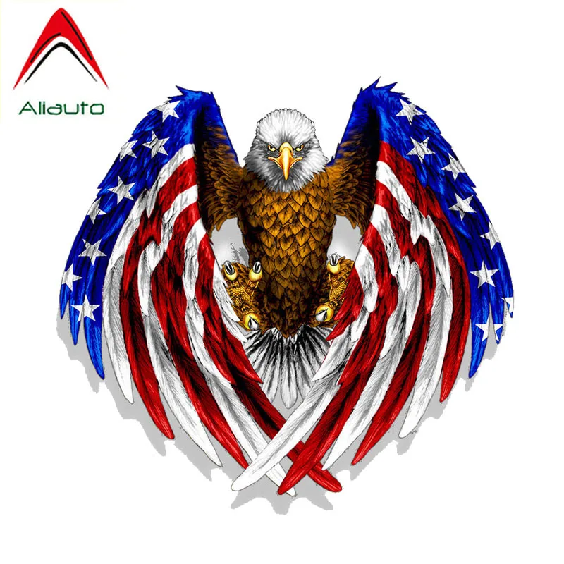 1x STICKER USA EAGLE WITH FLAG american patriot STATES2