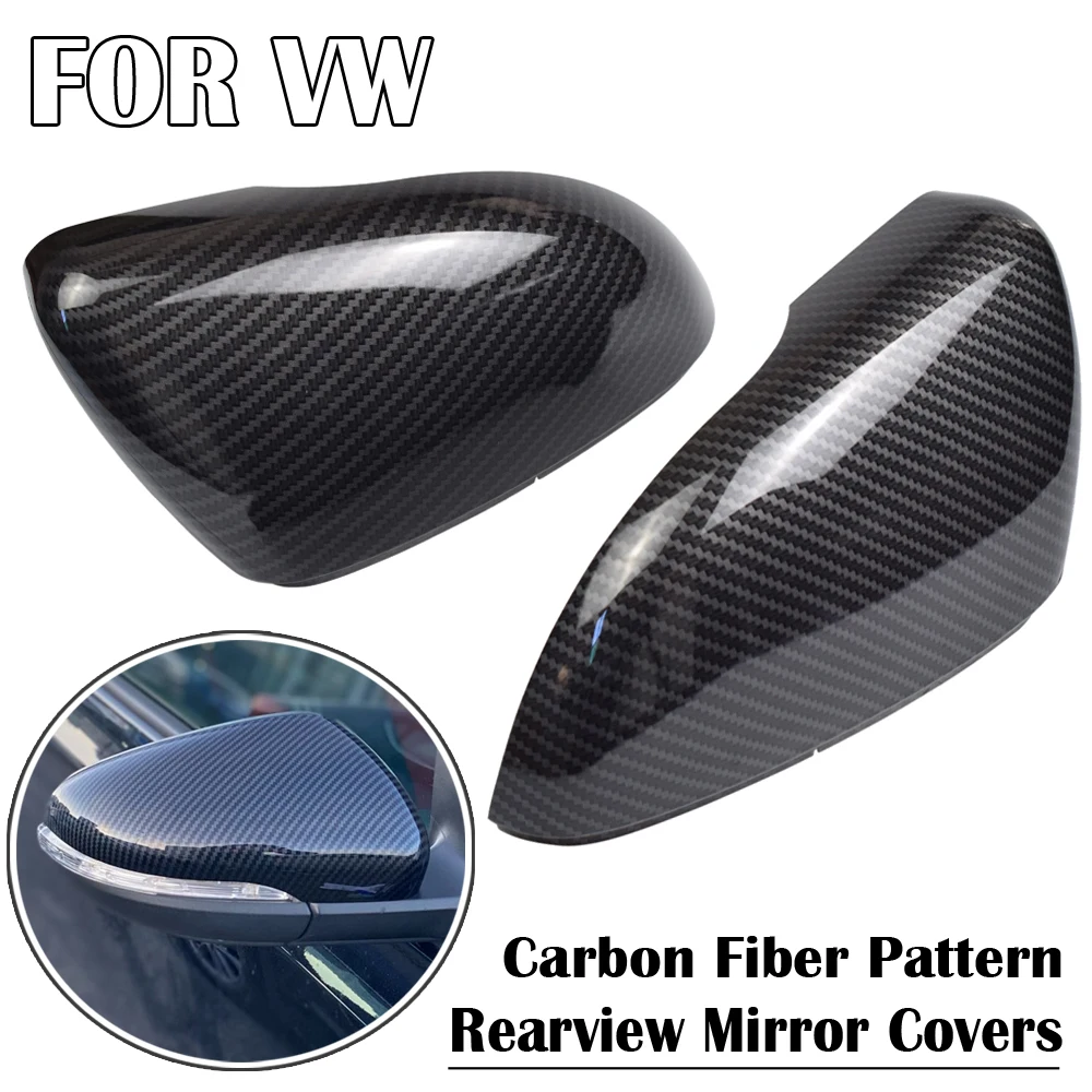 2pcs  Balck ̵  ̷ Ŀ ĸ  ٰ  6 MK6 R GTI VI 2009-2013 Rearview Side Mirror Cover