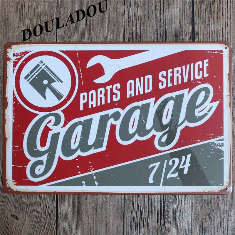 [Douladou] Garage Gasonline жестяная вывеска магазин Декор Ретро винтажная модная настенная наклейка Ретро Бар Декор Плакат магазин наклейка 20x30 см - Цвет: 5