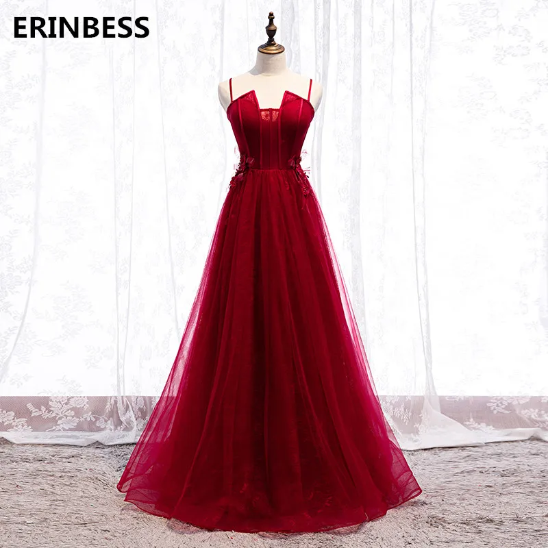 Burgundy Vestido de festa сексуальное длинное платье с v-образным вырезом для выпускного вечера, платье в пол на шнуровке А-силуэта бордового цвета, платье для выпускного вечера, новая мода, Robe De Soiree - Цвет: Burgundy