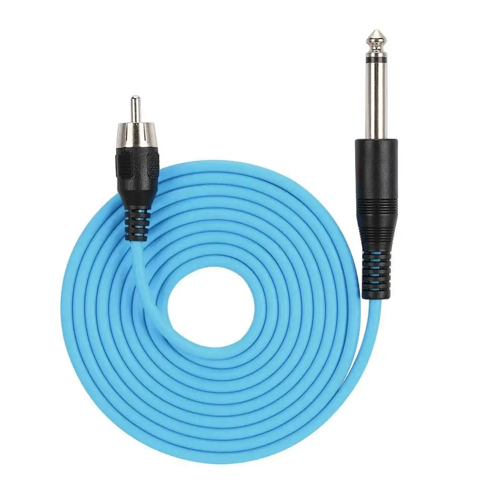 Blue 3 цвета силиконовый крюк линия для прямой RCA Интерфейс татуировки машины аксессуары питания - Цвет: Blue