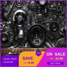 Фото обои промышленное оборудование металлическая Шестерня 3D Картина гостиная Кофейня Бар КТВ спальня гостиная отель Обои фреска