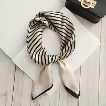 

2020 Summer Luxury Brand Silk Scarf Square Women Shawls And Wraps Fashion Office Small Hair Neck Hijabs Foulard Scarves 70*70cm