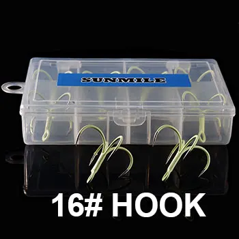 fishing hook SUNMILE бронзовых морских рыболовных крючков 10 шт./кор. светящиеся углеродного Сталь тройной крючок 16#/8# Surper Sharp море бронзовых морских рыболовных крючков Vishaken - Цвет: fishing hook