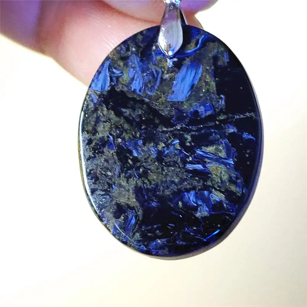 Высокое качество, натуральный синий питерзит, Женский Chatoyant кулон, 26x21x10mGemstone, на день рождения, подарок, сердце, кристалл, исцеление, AAAAA
