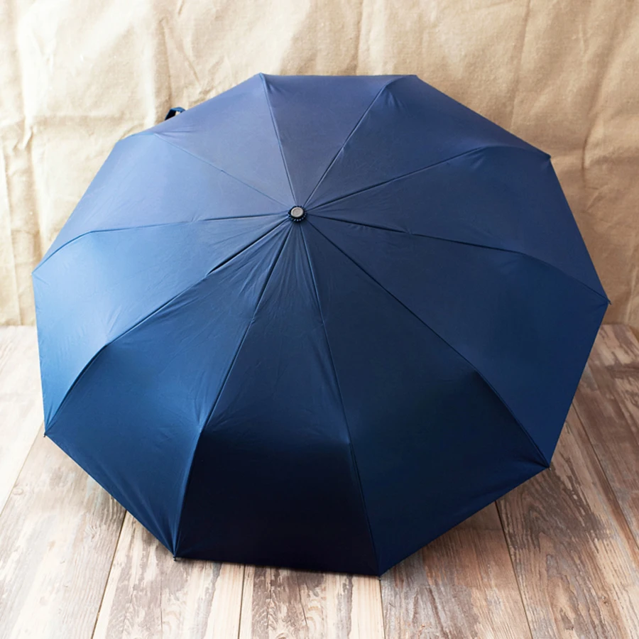 Men Automatic 3 Folding Umbrella Rain Women Windproof Travel Business Male Outdoor UV Protection Sun Umbrella Balck Coating