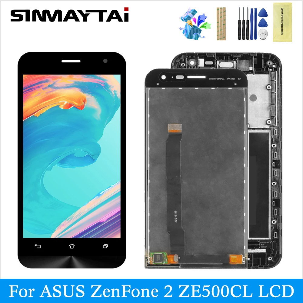 LCD For ASUS ZenFone Asus Zenfone 2 ZE500CL Z00D display digitizer assembly touch screen replacement black lcd | Мобильные телефоны