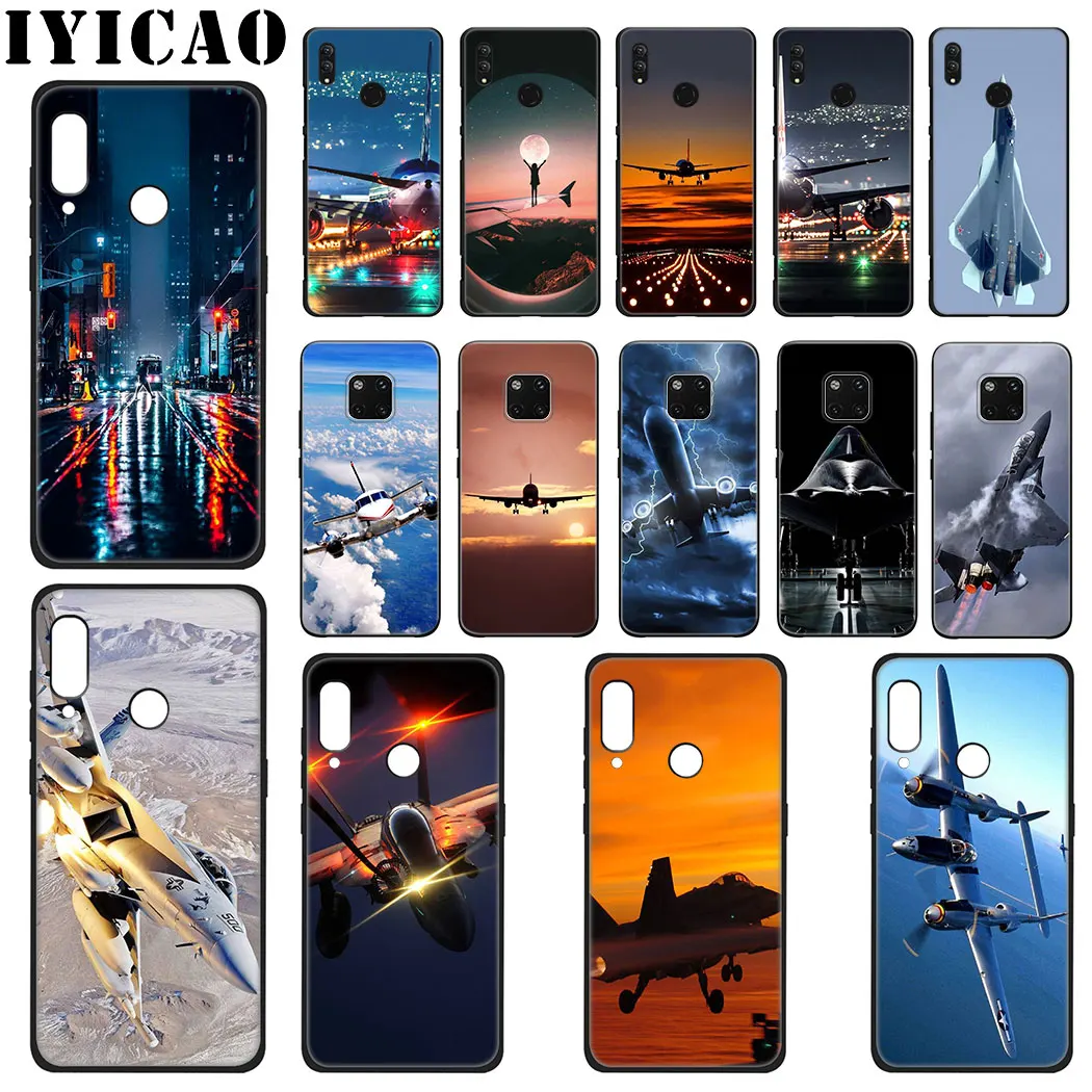 IYICAO Fighter propeller plane aircraft Soft Silicone Case for Huawei Mate 20 10 Lite Pro Nova 5i 4 3i 3 2i 2 |
