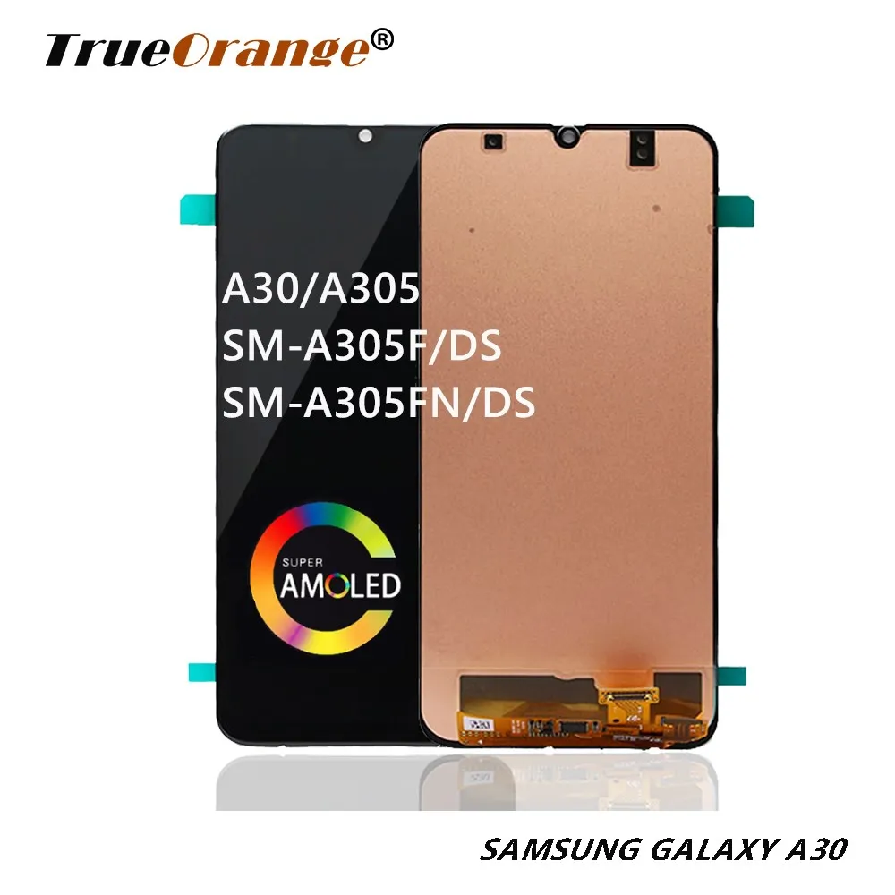 Супер AMOLED для SAMSUNG GALAXY A30 2019 LCD A305/DS A305F A305FD A305G сенсорный экран дигитайзер Замена