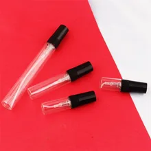 Siyah 2ml 3ml 5ml 10ml sis sprey şişesi pompalı sprey şişe seyahat doldurulabilir cam parfüm püskürtücülü şişe