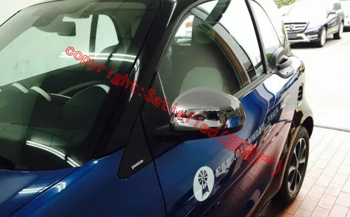 ABS Хромированная Автомобильная боковая зеркальная Накладка заднего вида для Mercedes Benz Smart Fortwo