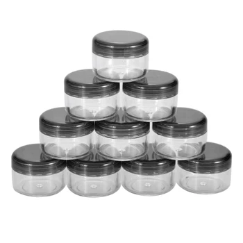 

12pcs 5G/5ML Cosmetics Jar Box transparent Square Bottle Cosmetic Empty Jar Pot Eyeshadow Lip Balm Face Cream Sample Contain