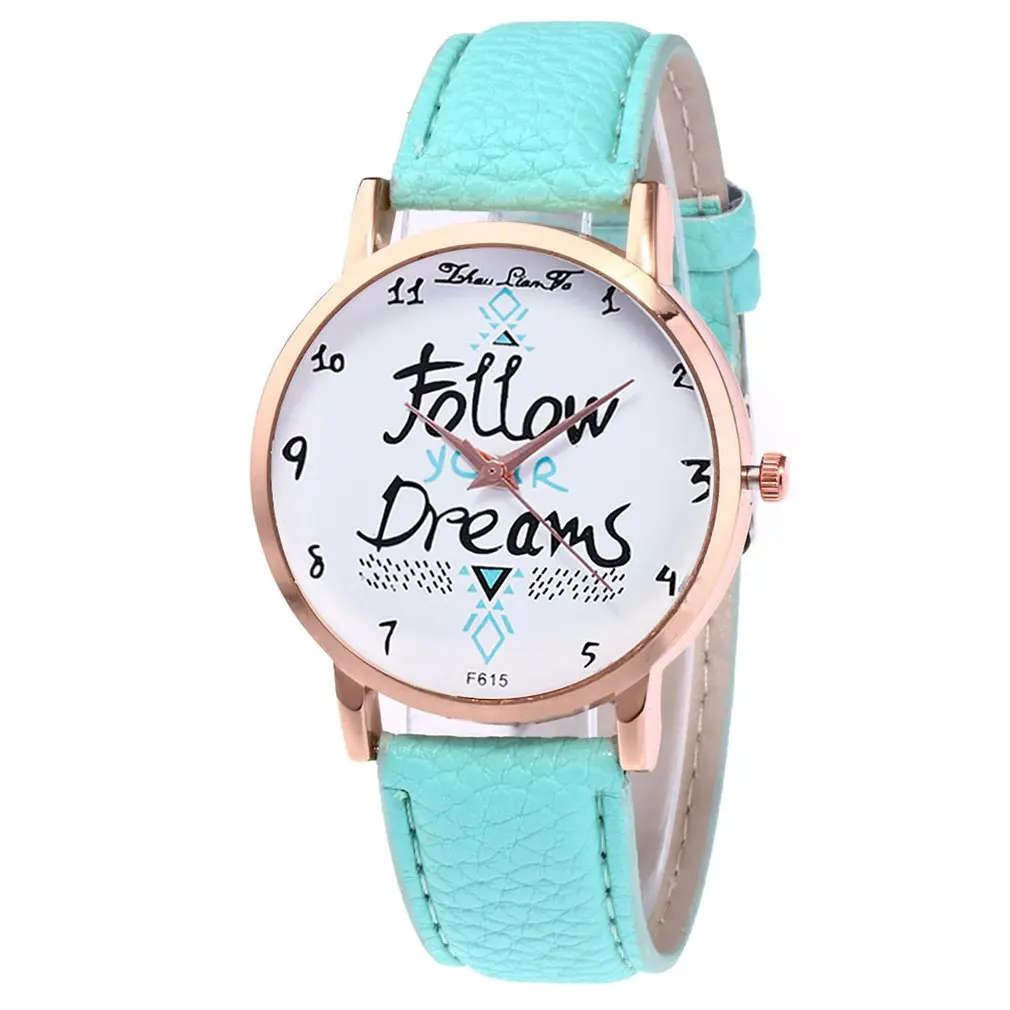 Топ бренд класса люкс девушка Quartzwatch модные кожаные кварцевые часы женские наручные часы девушка часы waemale - Color: NO.2
