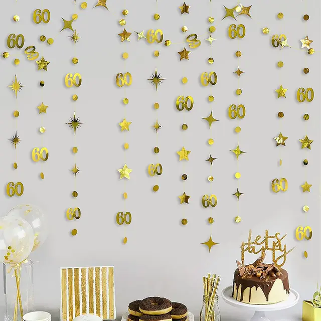 the-porch-at-30th-30th-birthday-party-decorations-gold-circle-dots-stars-banner for Free Printable 30th Birthday Decorations The Porch At 30th|30th Birthday Party Decorations - Gold Circle Dots & Stars Banner for Free Printable 30th Birthday Decorations