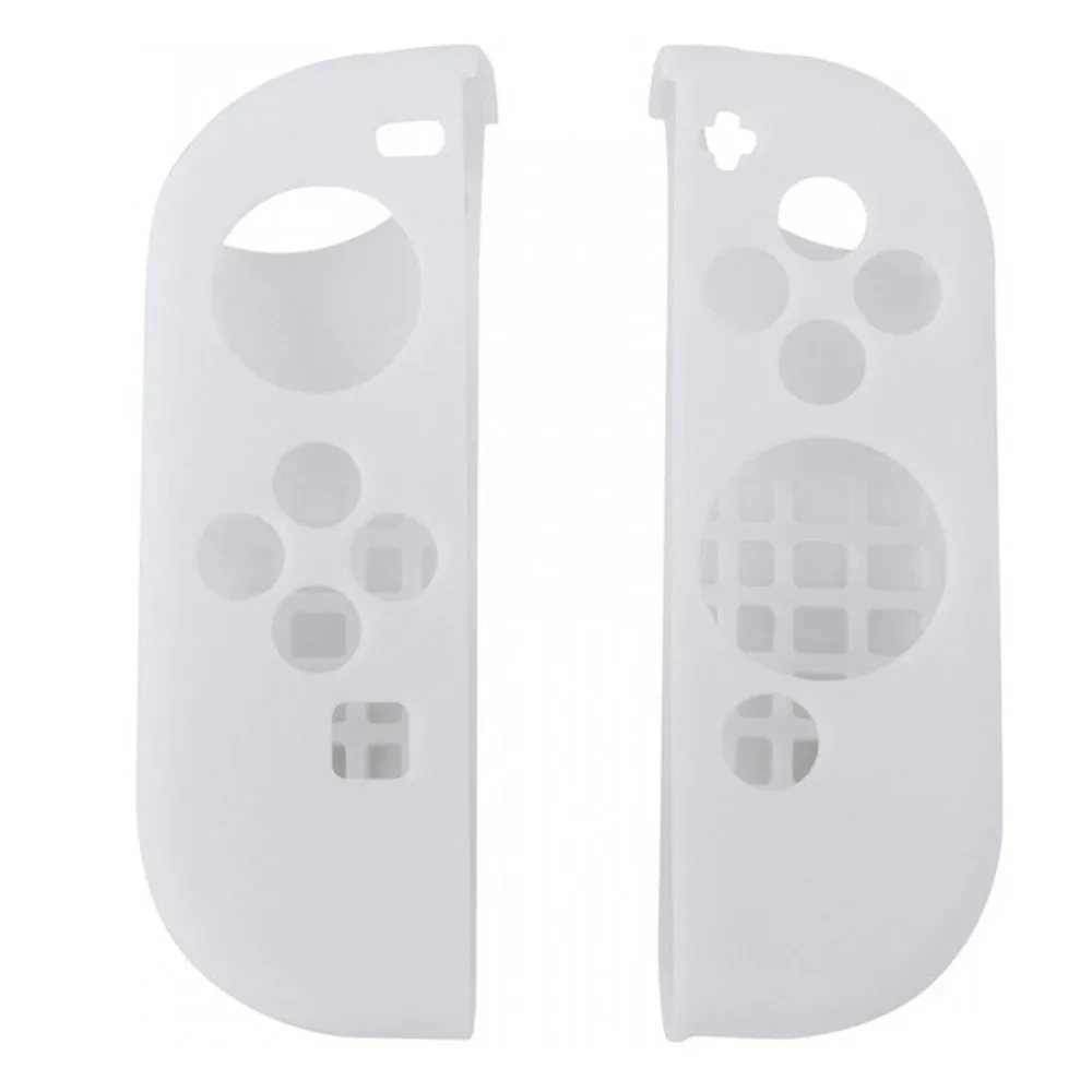 Transparent white Для N-Switch силиконовый защитный чехол для переключателя левый и правый протектор консоли геймпада - Цвет: Transparent white