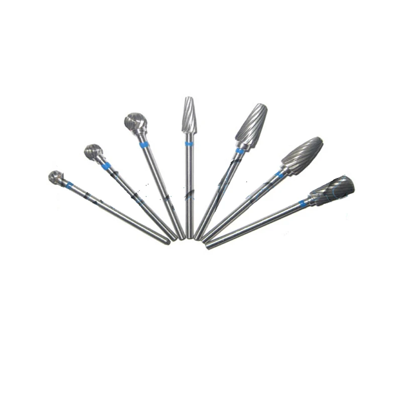 Dental Tungsten Carbide Bur Rotary File Trim Polish Metal Ceramic Resin Carving Any Hard Surface Item Medium Coarse 2.35mm Shaft