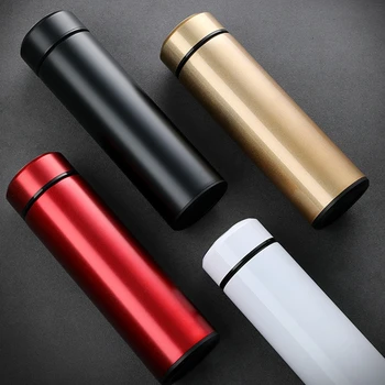 

2PCS Fashion flat paint business straight cup 304 stainless steel vacuum thermos cup opening gift thermos cup custom LOGO