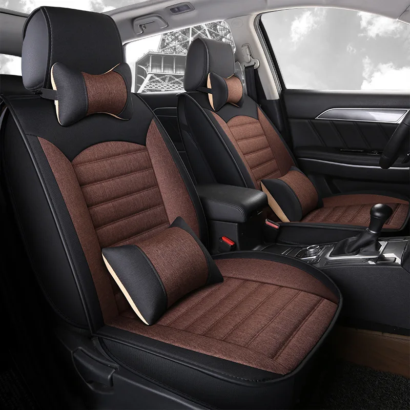 

Lang Moving Led Moving Passat Corolla Civic Fit Octavia Automobile Seat Cushion Pure Linen Seat Cover New Style Four Seasons Uni