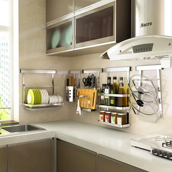 

Avoid Punch Stainless Steel Kitchen Luggage Carrier More Function Hanging Type Tool Frame Menu Chopping Block Accept Frame