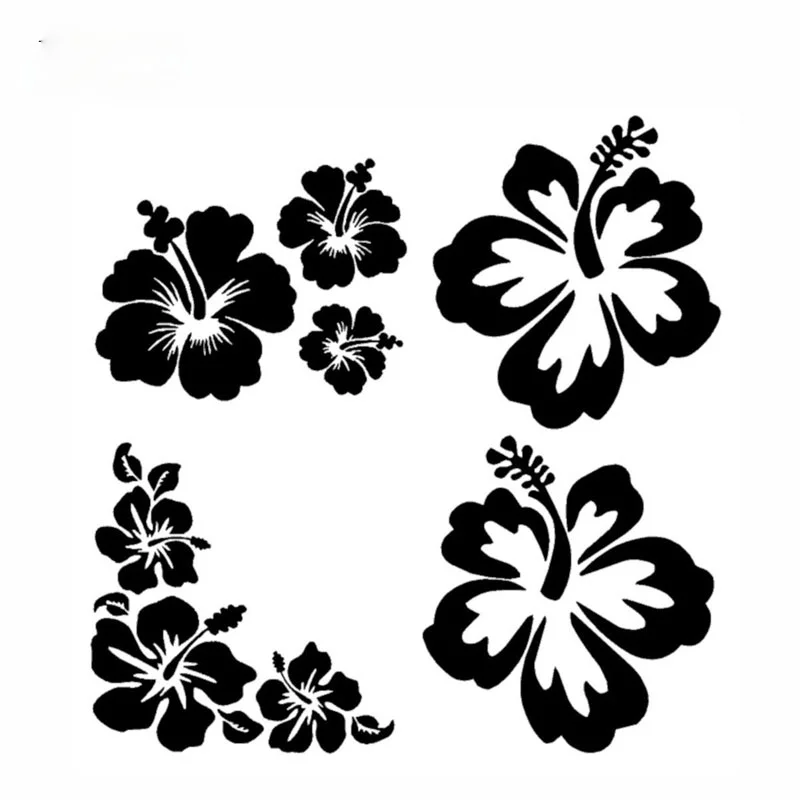 

Jptz3.5 "- 3.5" Hawaiian Hibiscus fun waterproof cover scraping vinyl cars, diesel cars, motorcycles, windows, stickers JP