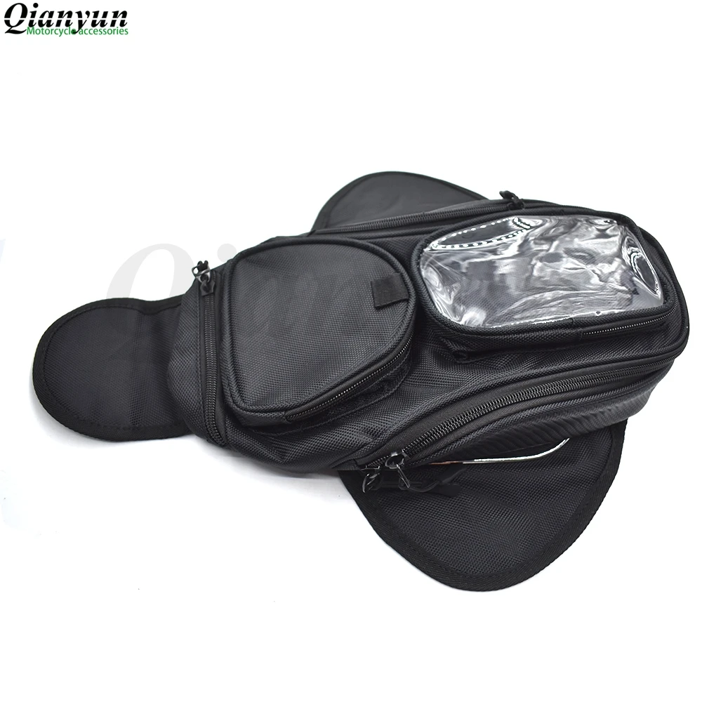 New Oil Fuel Tank Bag Waterproof Motor Tank Bag Black Magnetic Motorbike Saddle Bag Single Shoulder Bag Motorcycle Backpack