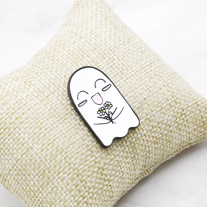 Fashion New Style Japanese-style Cartoon Cute Ghost Ice Cream You Are bootiful Versatile Badge Brooch