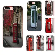 Vintage London Telephone Box For Huawei Honor Mate 7 7A 8 9 10 20 V8 V9 V10 V30 P40 G Lite Play Mini Pro P Smart Soft Cool Best(China)