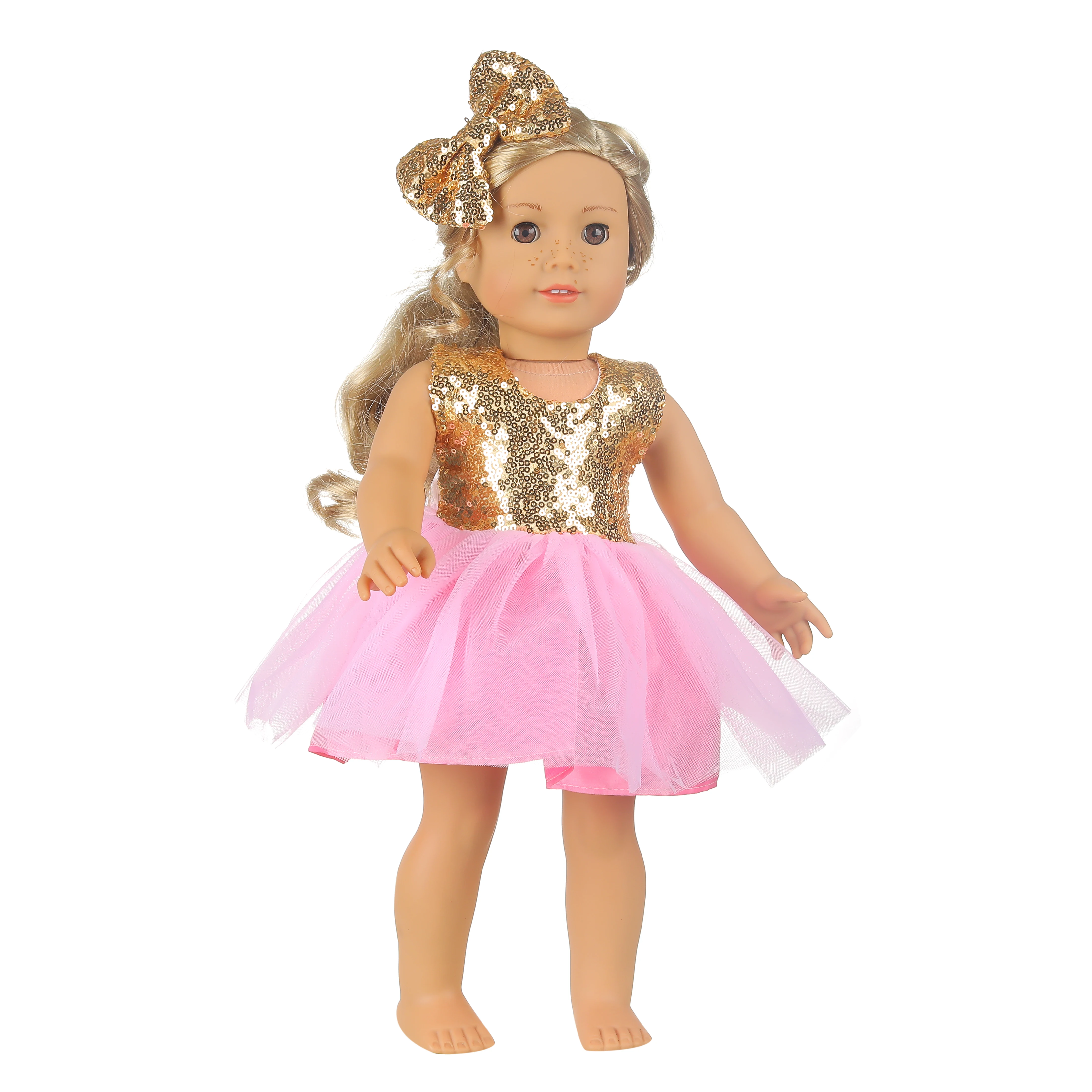 15 Colors Princess Doll Dress Doll Clothes For 43cm Baby New Born Doll Cute Skirt Dress For 18Inches American Dolls Gift 5
