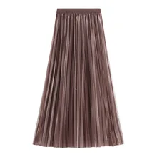 Лидер продаж; плиссированные юбки с сеткой; длинная Плиссированная юбка года для девочек; сезон осень-зима; 8168