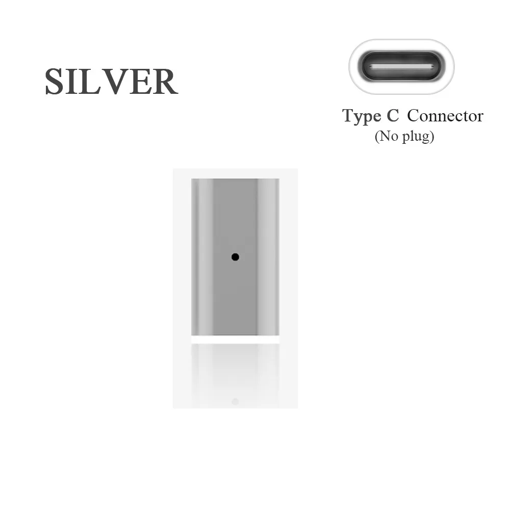 SilverType C Adapter Магнитный адаптер, модный адаптер для телефона, Тип C, USB, Micro USB, Магнитный зарядное устройство, конвертер для магнитной зарядки, Дата-кабель - Цвет: SilverType C Adapter