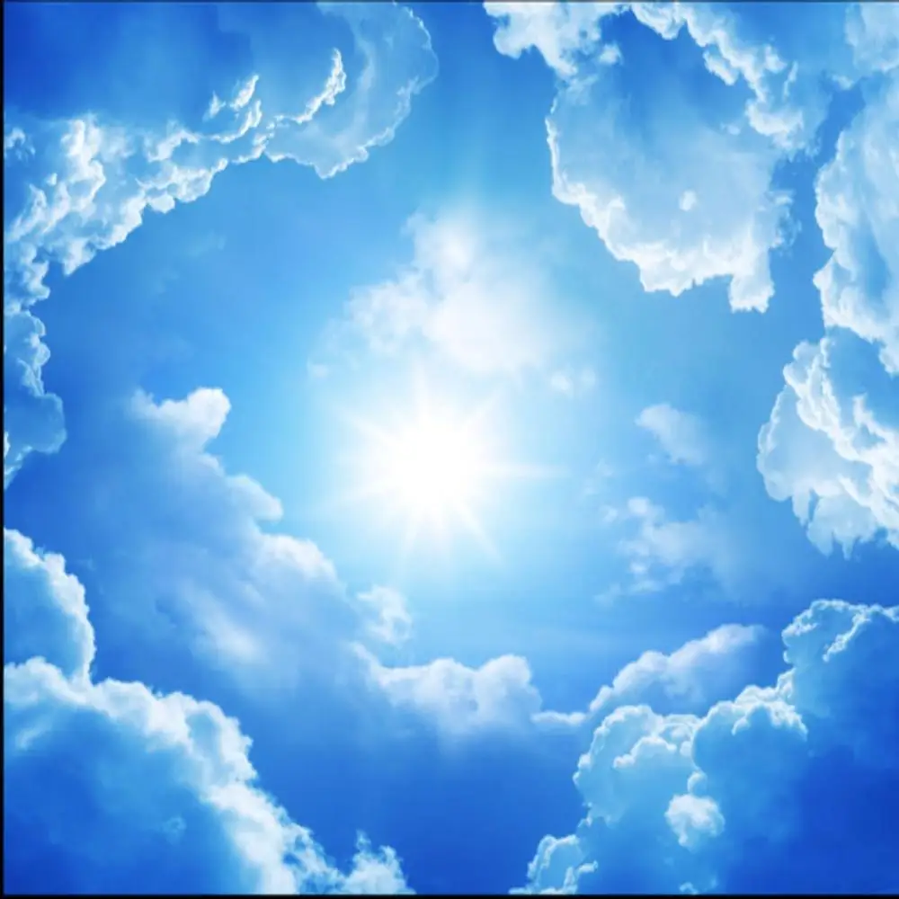 

Murals For The Living Room Bedroom Ceiling Background Wall Mural Wallpaper Cloud sky sunlight ceiling mural