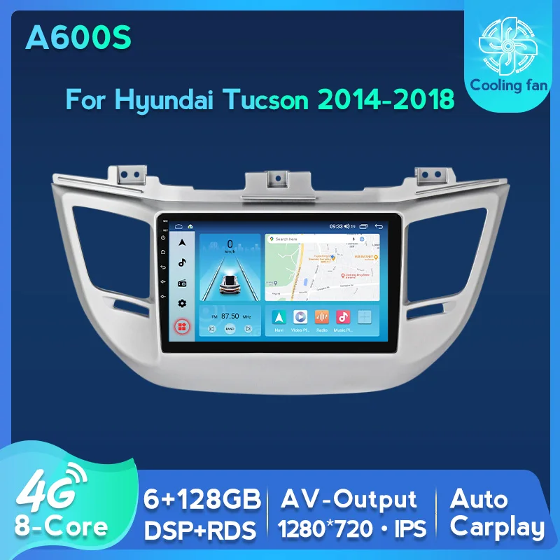 Автомагнитола для Hyundai Tucson X35 128-2014 Android 11 6G + 2018G 4G LTE DPS с GPS-навигацией | Автомобили и