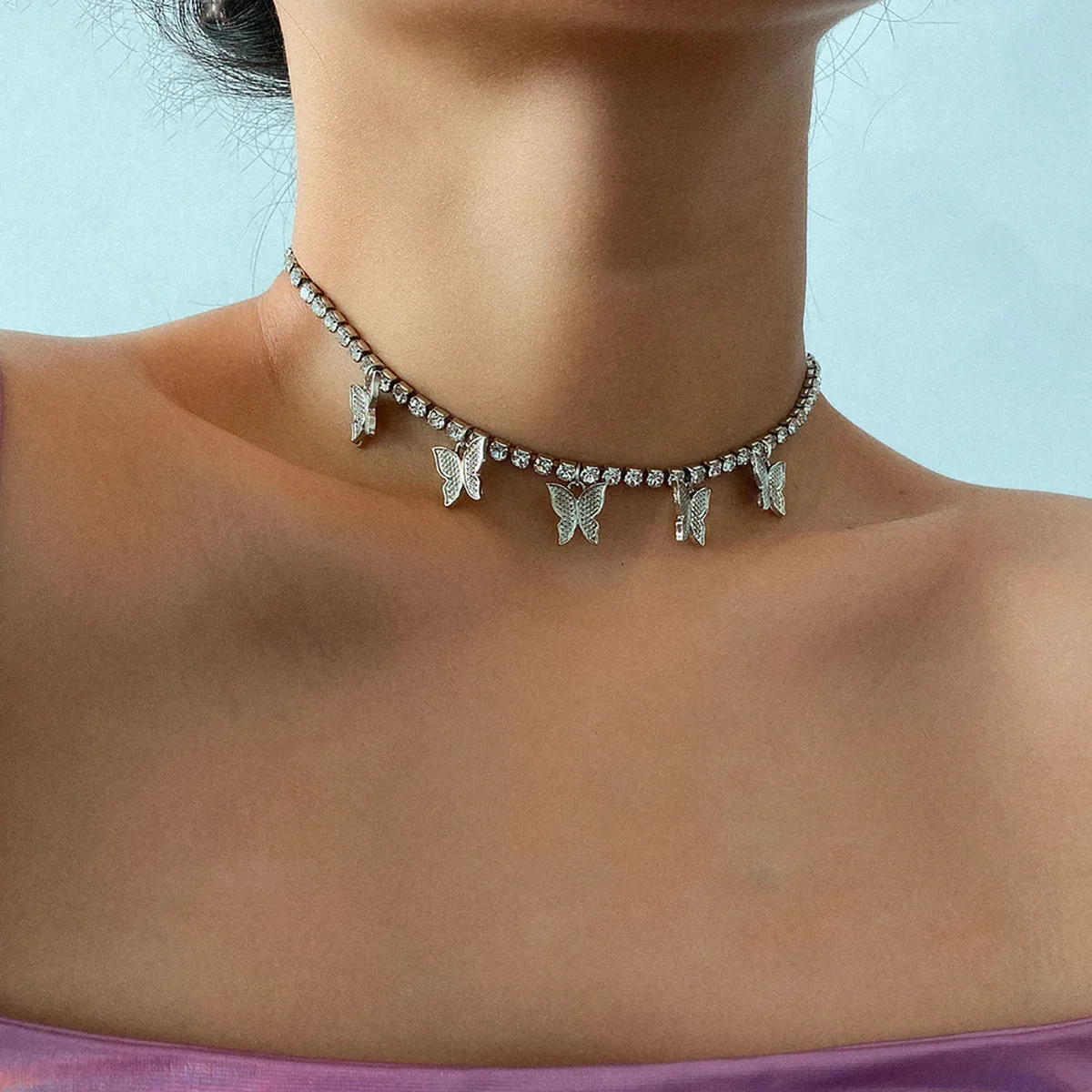 New Luxury Ice Out Chain Pink Crystal 
