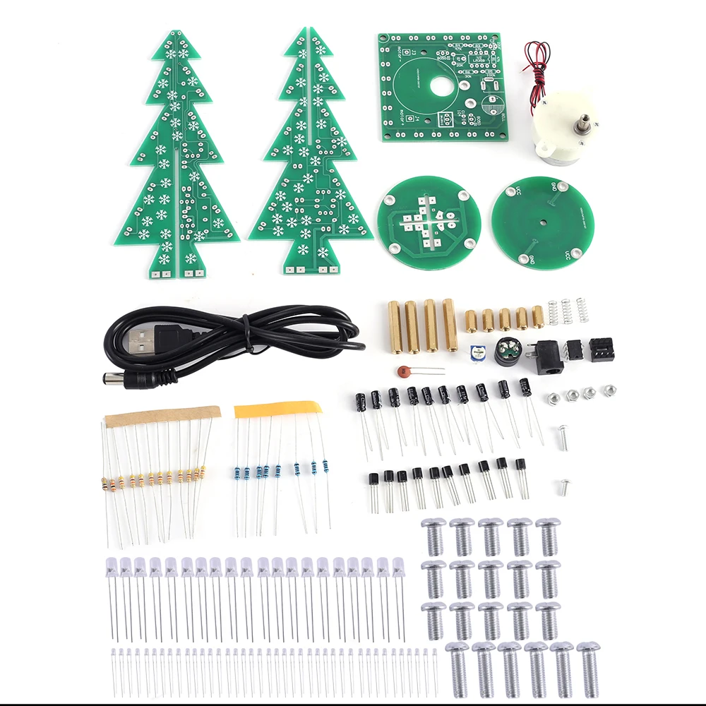 Circuit Kit, música, árvores de Natal, LED