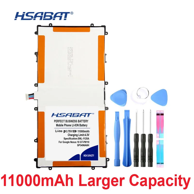Аккумулятор HSABAT 0 Cycle 11000mAh SP3496A8H для samsung Google Nexus 10 GT-P8110 HA32ARB аутентичный запасной аккумулятор планшета
