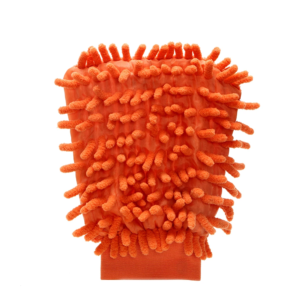 orange LEEPEE для уборки дома ультратонкая волокнистая перчатка для мытья машины мойка окон инструмент для чистки автомобиля сушка синель микрофибра Случайная - Цвет: orange
