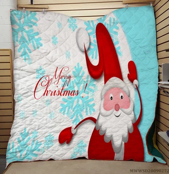 

Fashion 3D Santa Claus Printing Soft and Warm Quilt Blanket Summer Quilt Blanket Bed Sofa For Kids Adult